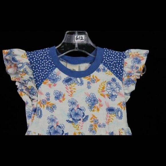 Wild Flowers Skirted Tunic Top Flutter Sleeves 2T. - Picture 2 of 6